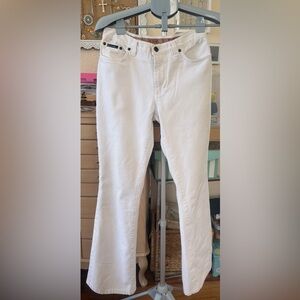 D&G Women's Boot Leg White Jeans